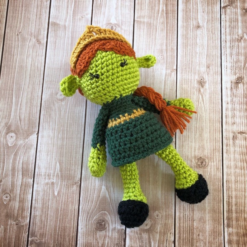 Princess Fiona from Shrek Inspired Doll/Fiona Doll/Soft Toy Doll/ Plush Toy/ Stuffed Toy Doll/ Amigurumi Doll/ Baby Doll MADE TO ORDER image 4