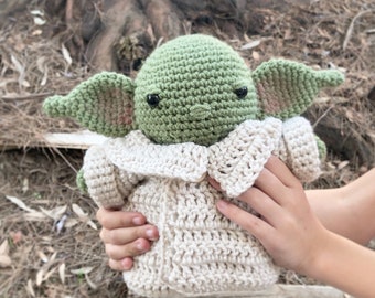 Baby Green Alien/Yoda Star Wars Inspired Doll/Soft Toy Doll/ Plush Doll/ Stuffed Toy/ Amigurumi Doll- MADE TO ORDER