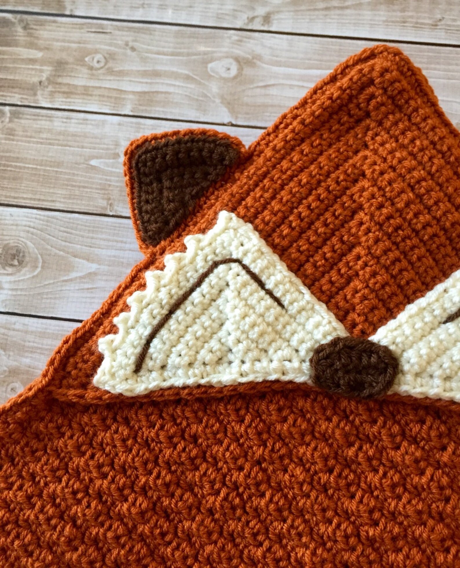 Little Mr. Fox Baby Blanket/hooded Fox Blanket/hooded Baby Etsy