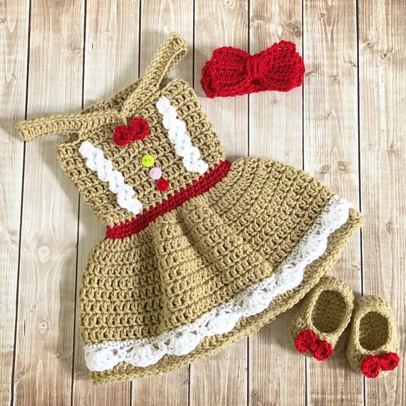 white christmas dresses Crochet Gingerbread Doll in Pink Dress – Joy Gift London