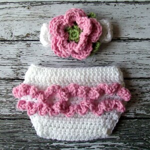 Ava Flower Headband in White and Baby Pink With Matching - Etsy