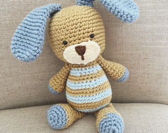 Little Mr. Bunny Rabbit Plush Toy/Easter Boy Bunny Toy/Photography Prop/ Stuffed Toy / Soft Toy/Amigurumi Toy- MADE TO ORDER