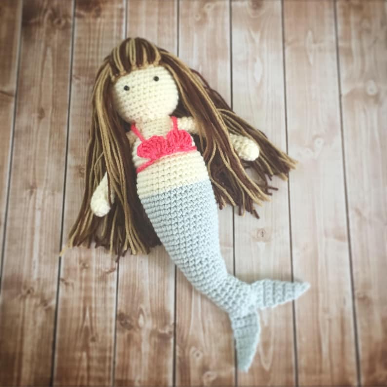 Soft Toy//Amigurumi Toy MADE TO ORDER Little Miss Mermaid Doll Plush Toy// Photography Prop// Stuffed Toy