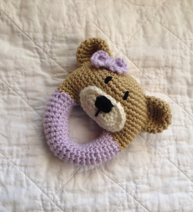 Bear Rattle/ Plush Toy/ Stuffed Toy / Soft Toy/amigurumi Toy Etsy