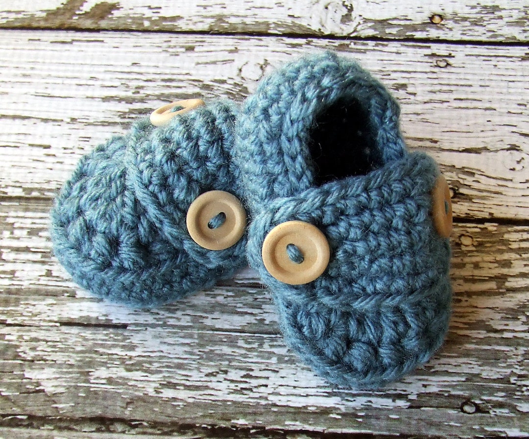 Button Loafers Baby Booties/baby Shoes/soft Shoes/ Shoes in - Etsy