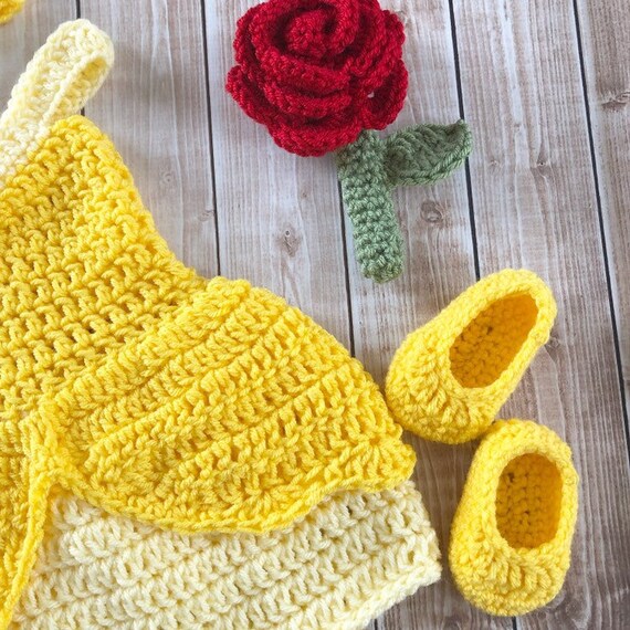 Princess Belle Beauty and the Beast Inspired Costume crochet