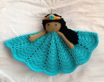 Jasmine Inspired Lovey/ Security Blanket/ Stuffed Toy/ Plush Toy Doll/ Soft Toy Doll/ Amigurumi Doll/ Baby Doll-  MADE TO ORDER