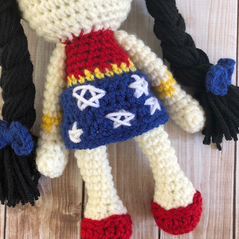 Wonder Woman Inspired Doll/ Wonder Woman Doll/Soft Toy Doll/ Plush Toy/ Stuffed Toy Doll/ Amigurumi Doll/ Baby Doll MADE TO ORDER image 5