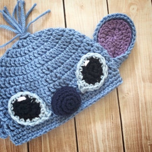 Lilo and Stitch Inspired Costume/Crochet Stitch Hat/Disney Inspired Photo Prop Newborn to 12 Months MADE TO ORDER image 5