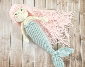 Little Miss Mermaid Doll Plush Toy/ Mermaid Plushies/Photography Prop/ Stuffed Toy / Soft Toy/Amigurumi Toy- MADE TO ORDER