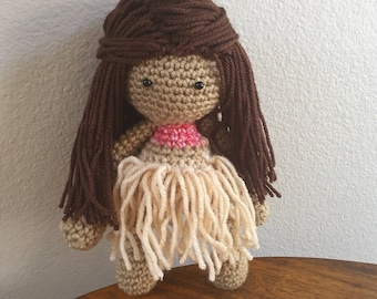Moana Inspired Doll/ Moana Doll/Moana Stuffed Doll Toy/Soft Toy Doll/ Plush Toy/ Stuffed Toy Doll/ Amigurumi Doll/ Baby Doll-  MADE TO ORDER