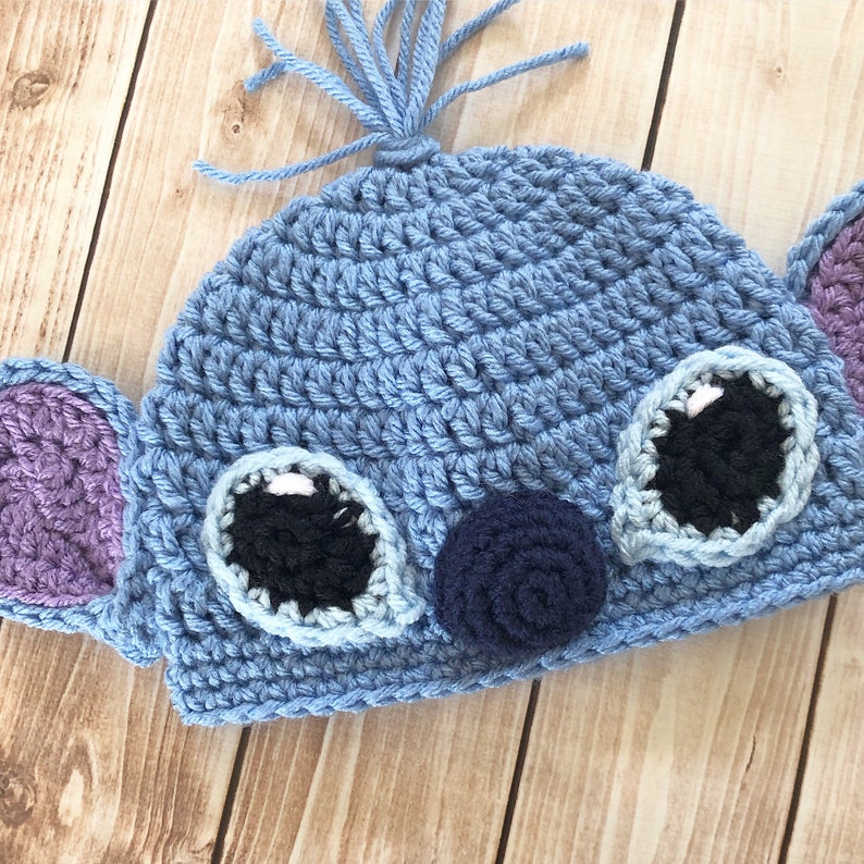 Lilo and Stitch Inspired Costume/Crochet Stitch Hat/Disney Inspired Photo Prop Newborn to 12 Months MADE TO ORDER image 3