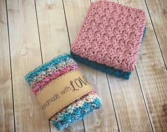 Crochet Washcloth/100% Cotton Washcloth/Mother's Day Gift/Crochet Spa Washcloth/Hostess Gift/Choose Your Color- MADE TO ORDER