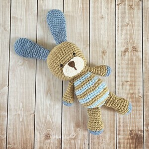 Little Mr. Bunny Rabbit Plush Toy/Easter Boy Bunny Toy/Photography Prop/ Stuffed Toy / Soft Toy/Amigurumi Toy- MADE TO ORDER