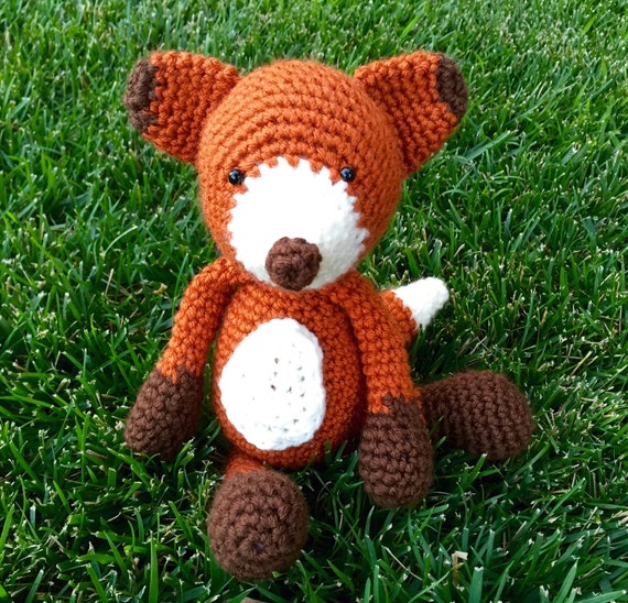 Mr. Fox Plush Toy/ Photography Prop/ Stuffed Toy / Soft Toy/Amigurumi Toy- MADE TO ORDER