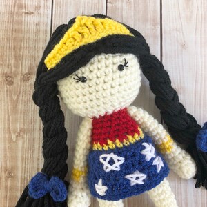 Wonder Woman Inspired Doll/ Wonder Woman Doll/Soft Toy Doll/ Plush Toy/ Stuffed Toy Doll/ Amigurumi Doll/ Baby Doll MADE TO ORDER image 4