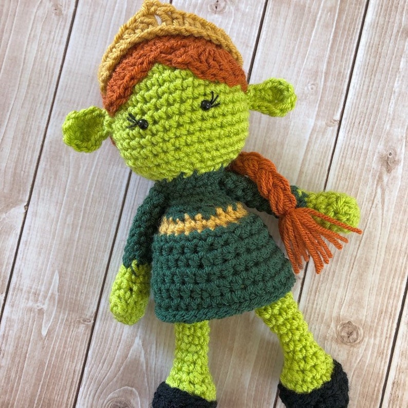 Princess Fiona from Shrek Inspired Doll/Fiona Doll/Soft Toy Doll/ Plush Toy/ Stuffed Toy Doll/ Amigurumi Doll/ Baby Doll MADE TO ORDER image 3