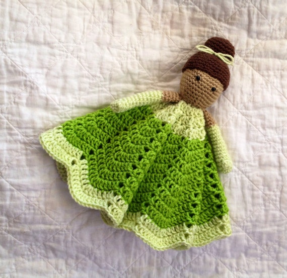 Princess Tiana Inspired Lovey/ Security Blanket/ Plush Doll