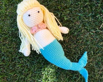 Little Miss Mermaid Doll Plush Toy/ Photography Prop/ Stuffed Toy / Soft Toy/Amigurumi Toy- MADE TO ORDER