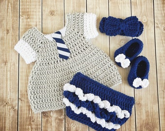 Baby Girl Wizard Costume/Crochet Wizard Dress/First Birthday Dress Photo Prop Newborn to 12 Months- MADE TO ORDER