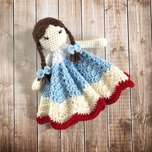 Dorothy Wizard of Oz Inspired Lovey/ Wizard of Oz Inspired Security Blanket/ Stuffed Toy/ Plush Toy Doll/ Soft Toy Doll- MADE TO ORDER