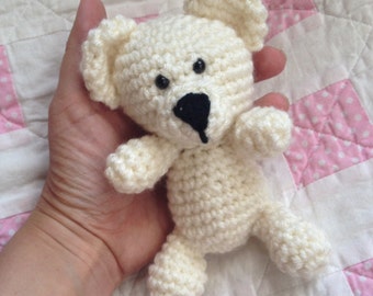 Mini Bear Plush Toy/ Photography Prop/ Stuffed Toy / Soft Toy/Amigurumi Toy-  MADE TO ORDER