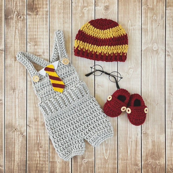 Baby Boy Wizard Costume/Crochet Wizard Outfit/First Birthday Outfit Photo Prop Newborn to 12 Months- MADE TO ORDER