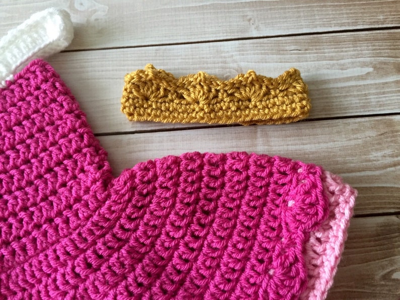 Princess Aurora Sleeping Beauty Inspired Costume and Matching DollBaby Shower GiftPrincess Photo Prop Newborn to 12 Months MADE TO ORDER