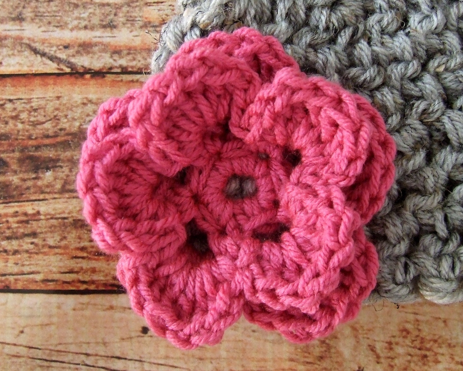 The Emma Beanie in Gray and Hot Pink Available in Newborn to - Etsy