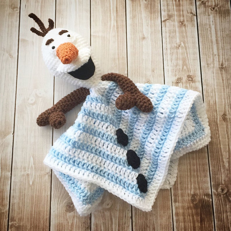 Olaf Inspired Lovey/ Security Blanket/ Plush Doll/ Stuffed Etsy
