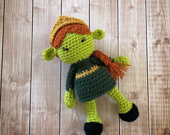 Princess Fiona from Shrek Inspired Doll/Fiona Doll/Soft Toy Doll/ Plush Toy/ Stuffed Toy Doll/ Amigurumi Doll/ Baby Doll-  MADE TO ORDER
