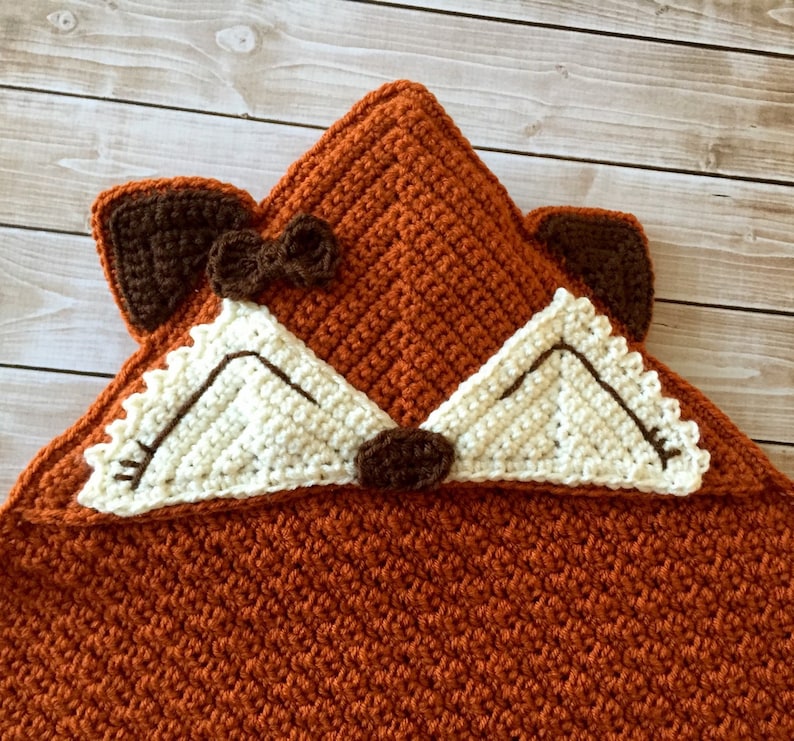 Little Miss Fox Baby Blanket/hooded Fox Blanket/hooded Baby Etsy