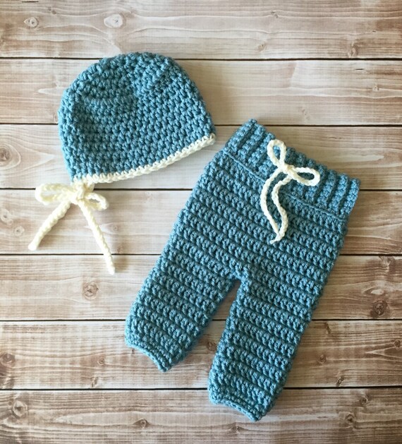 Little Man Doctor Scrub Hat and Matching Pants Available in Newborn and 0-3 Month Size- MADE TO ORDER