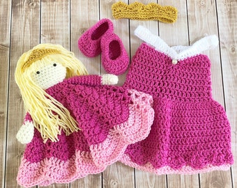 Crochet Aurora Costume, Sleeping Beauty Inspired Dress, Princess Outfit