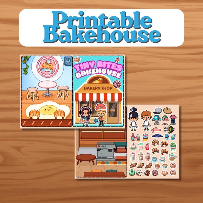 Toca Boca Bakery Printable Kit – Pretend Play for Kids – Montessori Inspired Quiet Book PDF ...