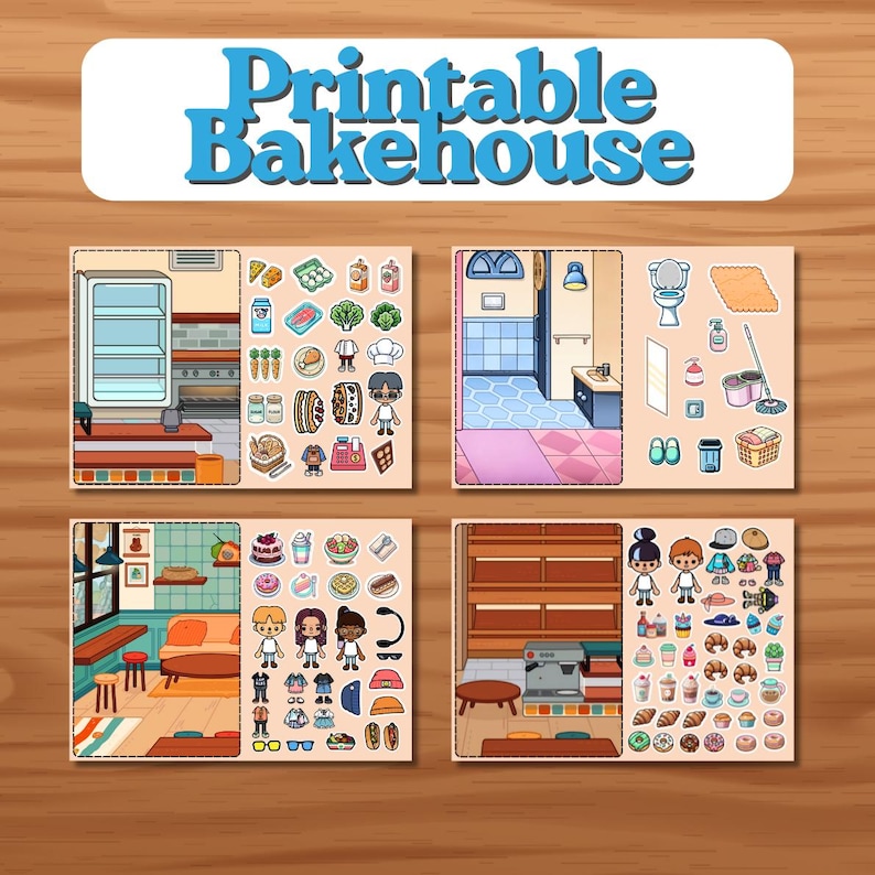 Toca Boca Bakery Printable Kit – Pretend Play for Kids – Montessori Inspired Quiet Book PDF ...