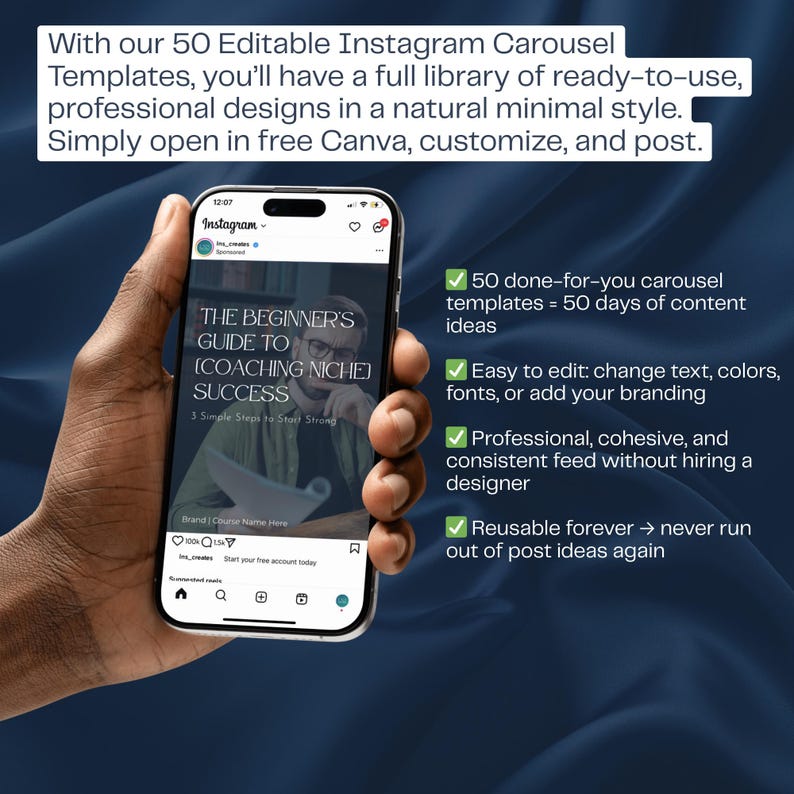 Editable Canva Carousel Templates, Instagram Minimalist Design ...