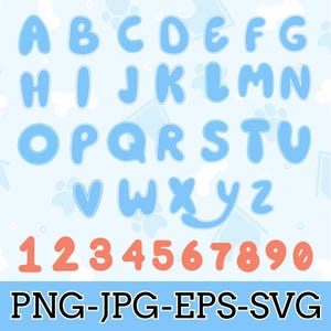 Blue Dogy Font,Cute Kids Font,Comic Digital Font Download,Blue Dog SVG PNG,Digital download,silhoutte,font,blue dog svg,blue dog font svg