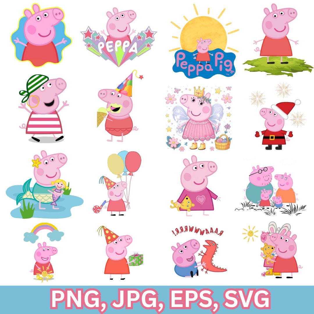 Peppa Pig Birthday Svg UK - Main Image