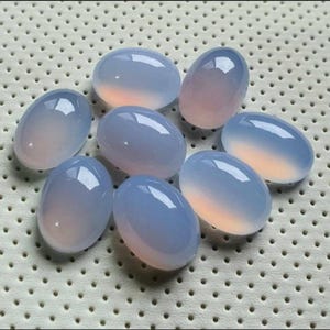 Natural AAA+++ Blue Chalcedony Cabochon Loose Gemstone