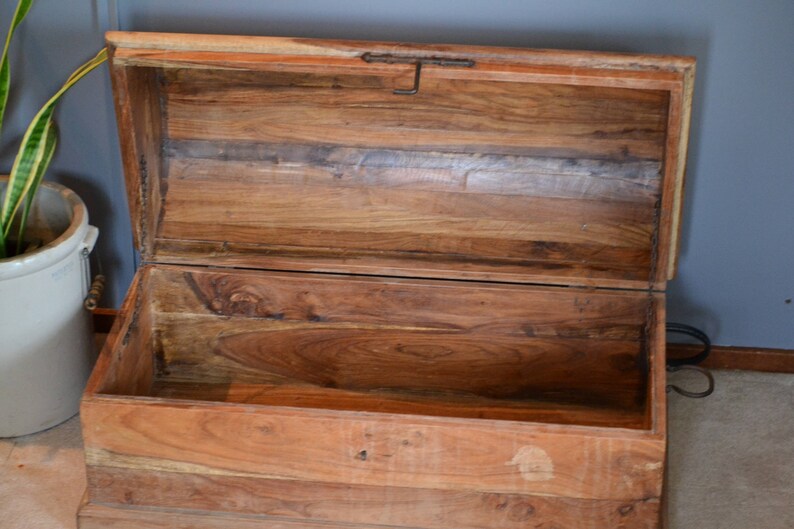 Antique Dome Top Blanket Chest Wood Trunk / Round Top Storage Etsy