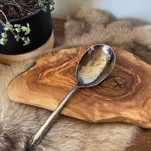 1939 Radiance Crown Silverplate serving spoon tarnished