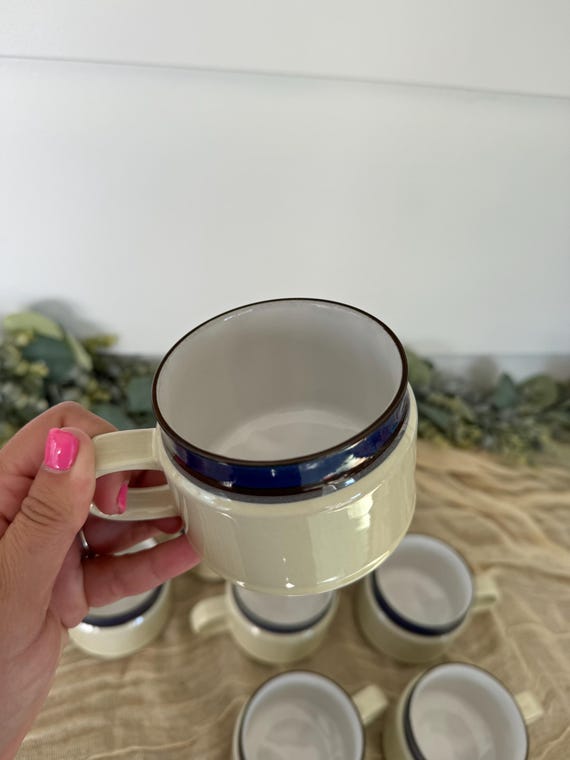 8 Spectrum Stoneware Midnight Blue 763 Tea Cup Mug Blue and 8 Spectrum Stoneware Midnight Blue 763 Tea Cup Mug Blue and