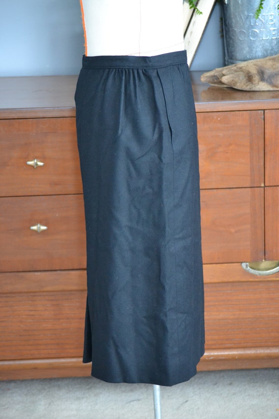Petite Pendelton 10 Women's Black Wool Skirt | Of… - image 3