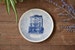 Lenox Collectible Decorative Plate The Marine 1981 / architecture blue white wall decor / vintage ceramic Art Deco building 
