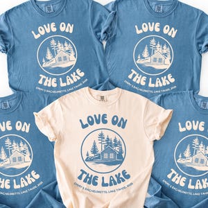 Love on the Lake Bachelorette Party Shirts, Custom Martini Girl Trip Lake Bach Party, Camp Bride Comfort Colors Tees, Camping Hiking Bride