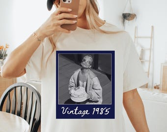 Personalised Vintage Photo And Year Shirt, Custom Photo Birthday Shirt, Vintage 30th Birthday Shirt, 30th Birthday Gift, 40th Birthday Gift
