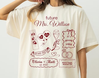 Future Mrs Shirt Custom Engagement Shirt Personalized Bride Shirt Engagement Gift For Anniversary Wifey Shirt Newly Engaged Gift