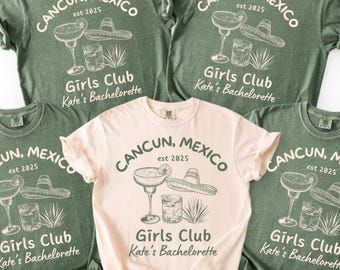 Custom Cancun Bachelorette Party Shirts, Beach Bachelorette Party Shirt, Mexico Bachelorette, Cancun Bachelorette, Luxury Merch Bridal Party