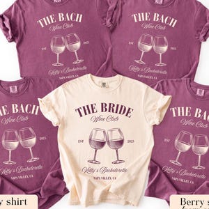 The Bach Wine Club Bachelorette Shirts, Social Bach Club Tee, Hen Party Shirts, Bachelorette Party Shirts Comfort Colors, Vino Before Vows